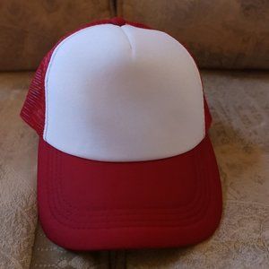 Red Snapback Trucker Hat